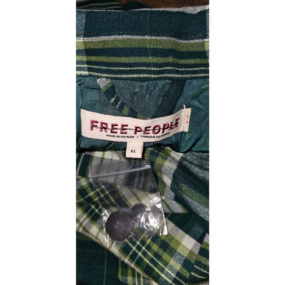 New FREE PEOPLE Reggie Blazer $178 X-LARGE Green OVERSIZED Relaxed LAYERING - Picture 6 of 6